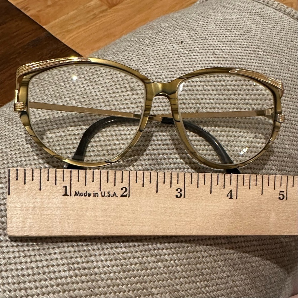 Vintage 70s 80s Rare YVES SAINT LAURENT YSL Gold Tortoiseshell Eyeglasses Frames - Picture 11 of 15